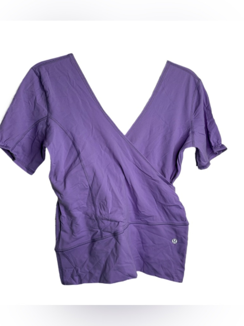 Lululemon Vintage Jazz Wrap-Front SS Top 10 - Picture 7 of 9